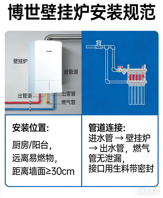 博世壁挂炉安装