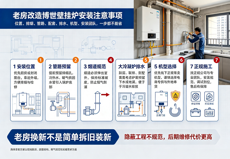 老房改造博世壁挂炉安装注意事项